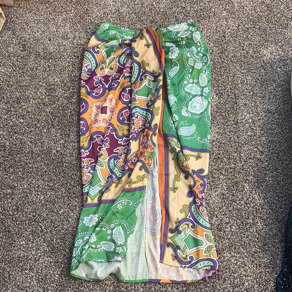 Colorful Paisley Mini Skirt